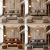 Thanh Lý Bộ Sofa Da Sony Kèm Bàn Và 2 Đôn Mới 99% (Nhiều Màu)