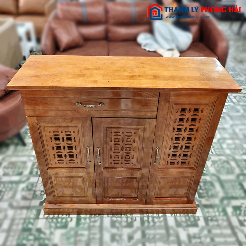 Tủ Giày Gỗ Cao Su 1M Tồn Kho Mới 99% (Nhiều Mẫu)