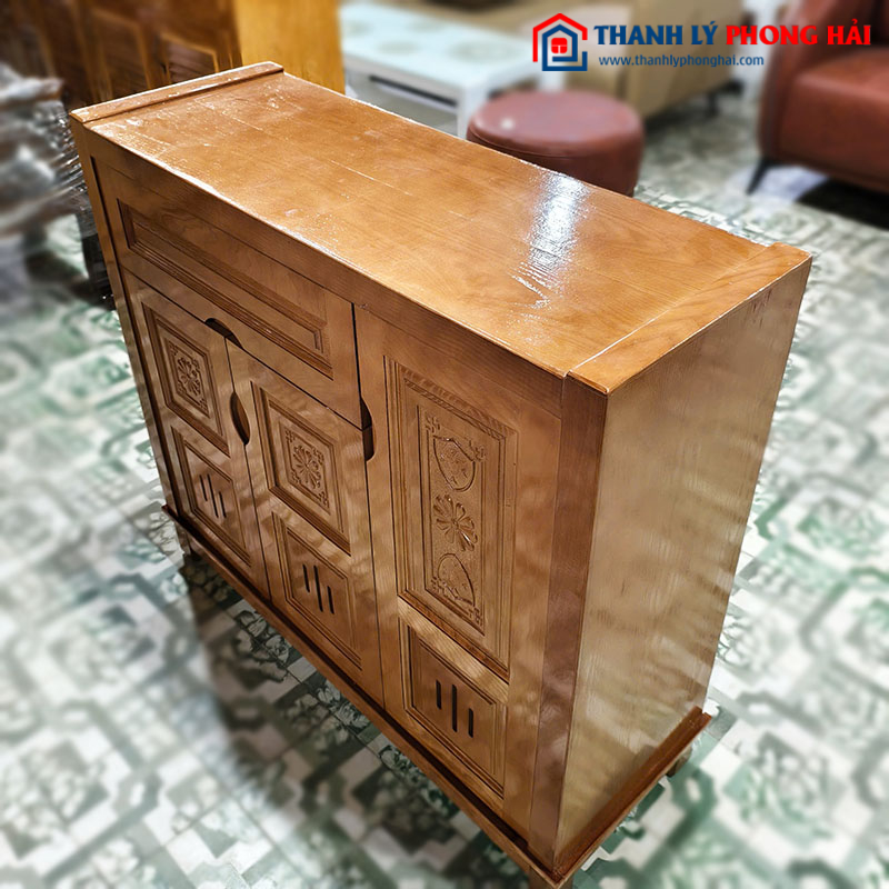 Tủ Giày Gỗ Sồi 1M Mới 99%