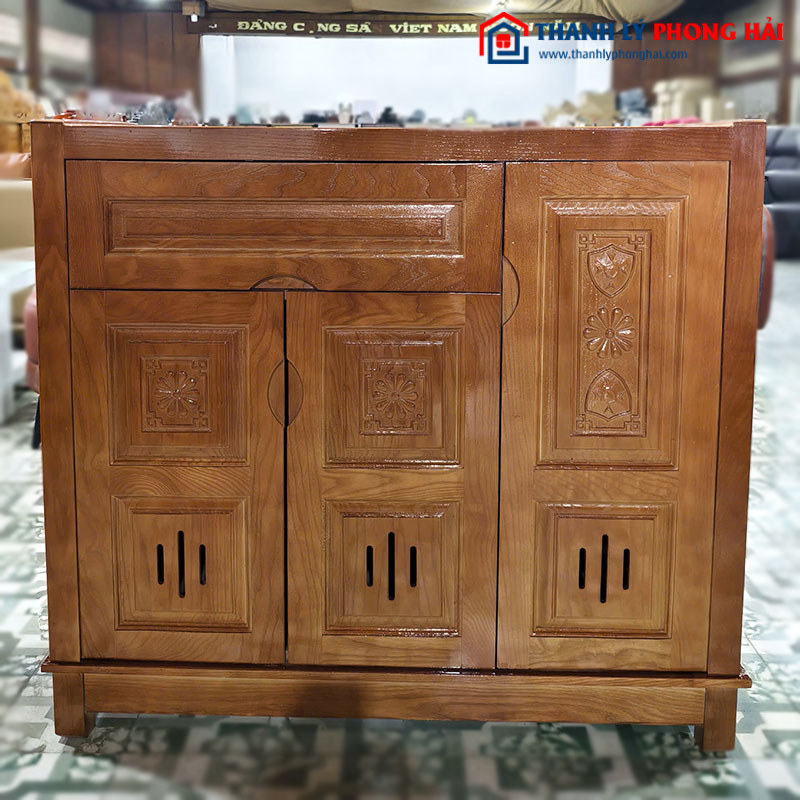 Tủ Giày Gỗ Sồi 1M Mới 99%