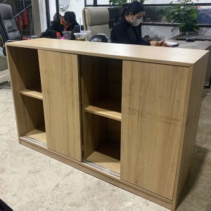 Tủ Hồ Sơ Cửa Lùa 1m4 Màu Vân Gỗ Cũ
