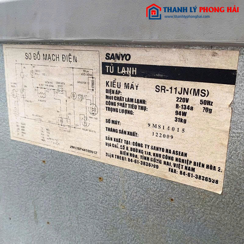 Tủ Lạnh Sanyo Cũ SR-11JN(MS)