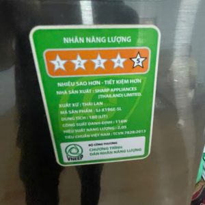Tủ Lạnh Sharp 2 Cánh 180 Lít Inverter Cũ