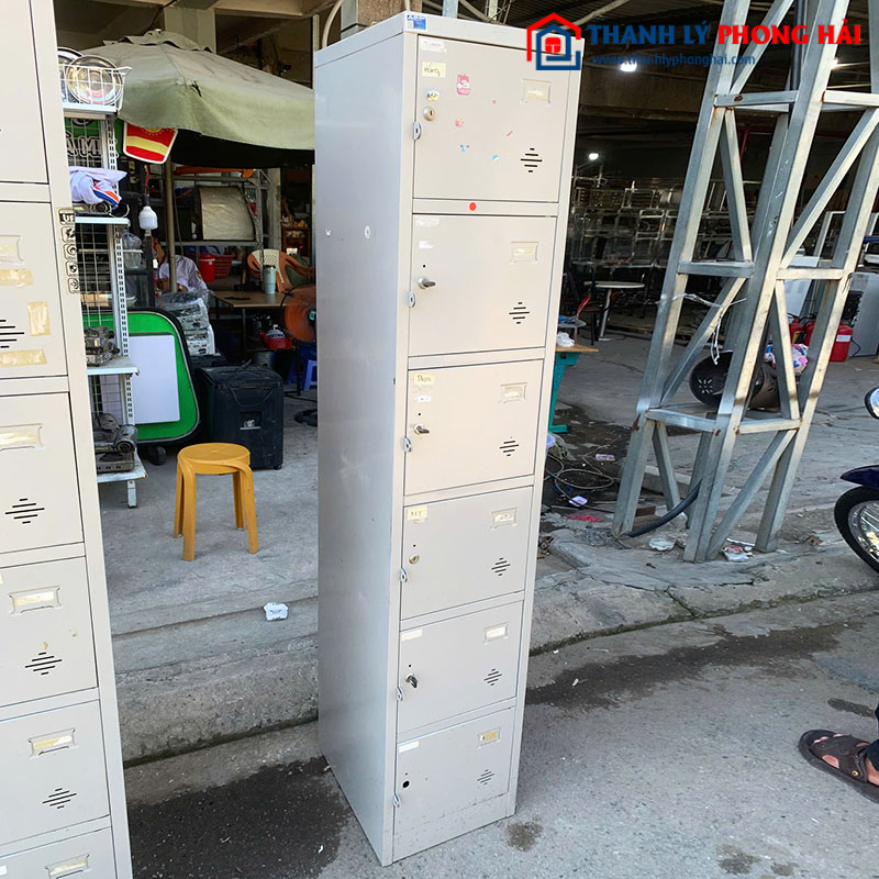 Tủ Locker Sắt 6 Ngăn 1m83 Cũ