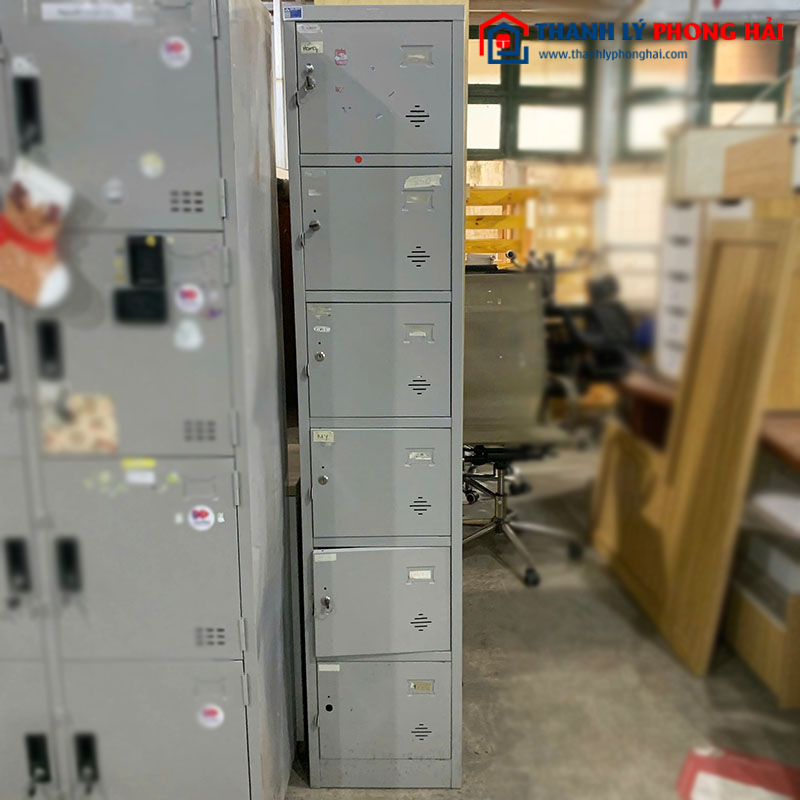 Tủ Locker Sắt 6 Ngăn 1m83 Cũ