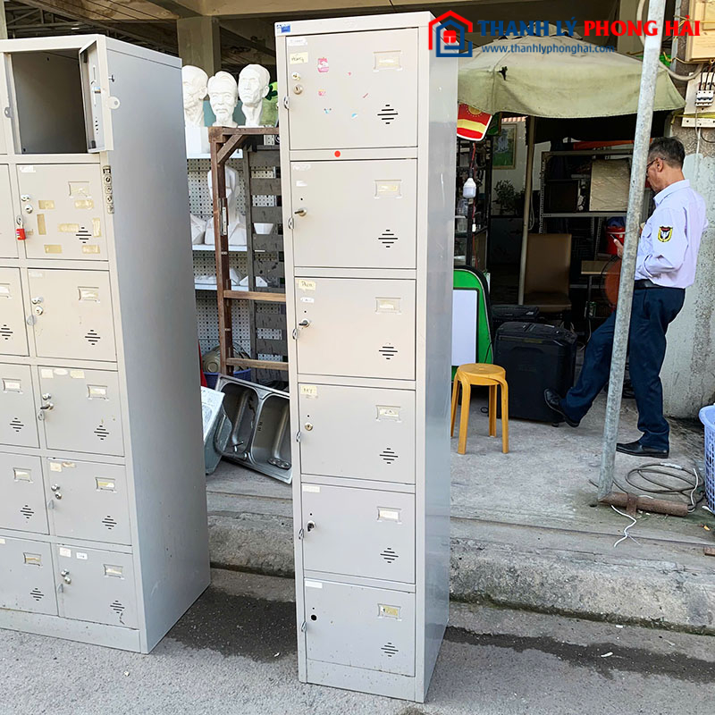 Tủ Locker Sắt 6 Ngăn 1m83 Cũ