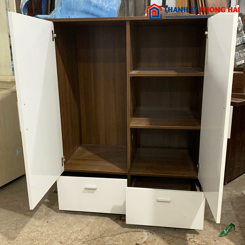 Tủ Quần Áo 2 Cánh 1m1 Gỗ Công Nghiệp Cũ