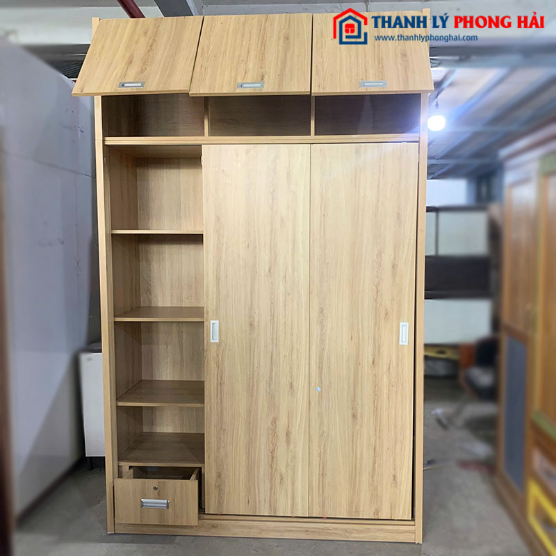 Tủ Quần Áo Cửa Lùa 1m6 Gỗ Công Nghiệp Cũ