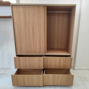 Tủ Quần Áo Cửa Lùa Nhiều Ngăn 1m55 Cũ