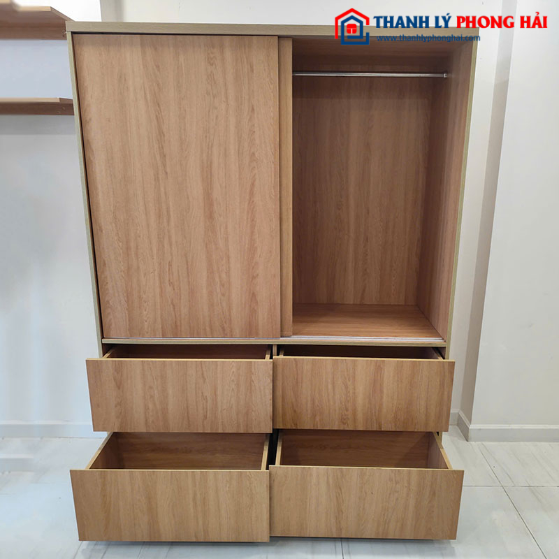 Tủ Quần Áo Cửa Lùa Nhiều Ngăn 1m55 Cũ