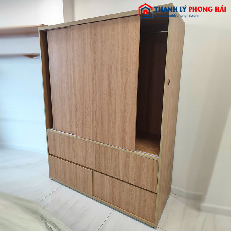 Tủ Quần Áo Cửa Lùa Nhiều Ngăn 1m55 Cũ