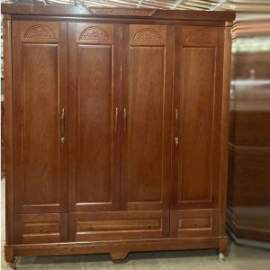Tủ Quần Áo Gỗ Xoan Đào 4 Cánh Cao Cấp Mới 99%