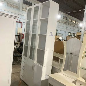 Tủ Trưng Bày Gỗ Công Nghiệp 2 Cánh Kính Cũ