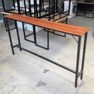 Bàn Bar Chân Sắt Mặt Gỗ 1m8 Cũ