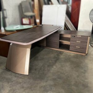 Bàn Giám Đốc Gỗ Chữ L 2m2 Kèm Tủ Phụ Cũ