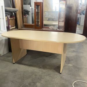 Bàn Họp Mặt Gỗ Công Nghiệp Oval Cũ