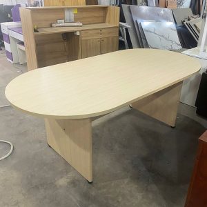 Bàn Họp Mặt Gỗ Công Nghiệp Oval Cũ