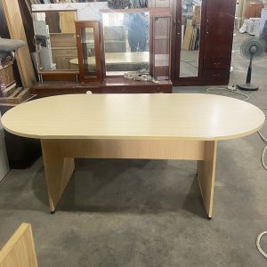 Bàn Họp Mặt Gỗ Công Nghiệp Oval Cũ