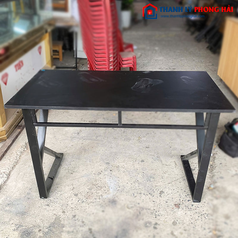 Bàn Làm Việc Chân Sắt Chữ K Mặt Gỗ 1m2 Cũ