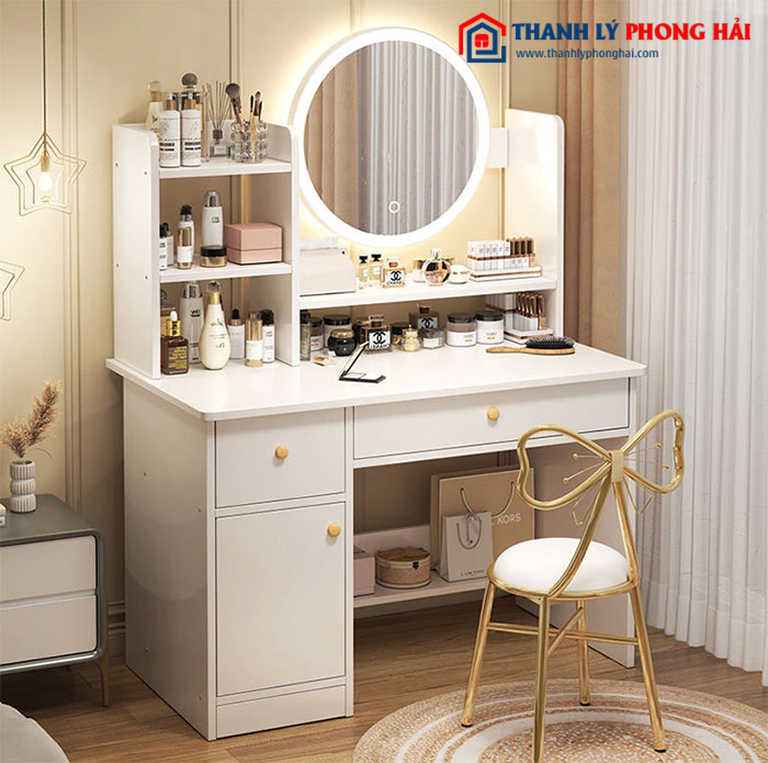 bàn làm việc kết họp bàn phấn