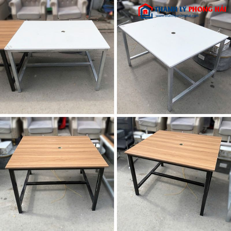 Bàn Làm Việc Mặt Gỗ Chân Sắt 1m Cũ (Nhiều Màu)