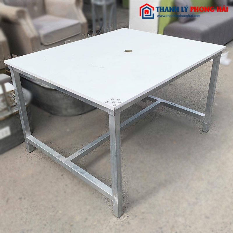 Bàn Làm Việc Mặt Gỗ Chân Sắt 1m Cũ (Nhiều Màu)