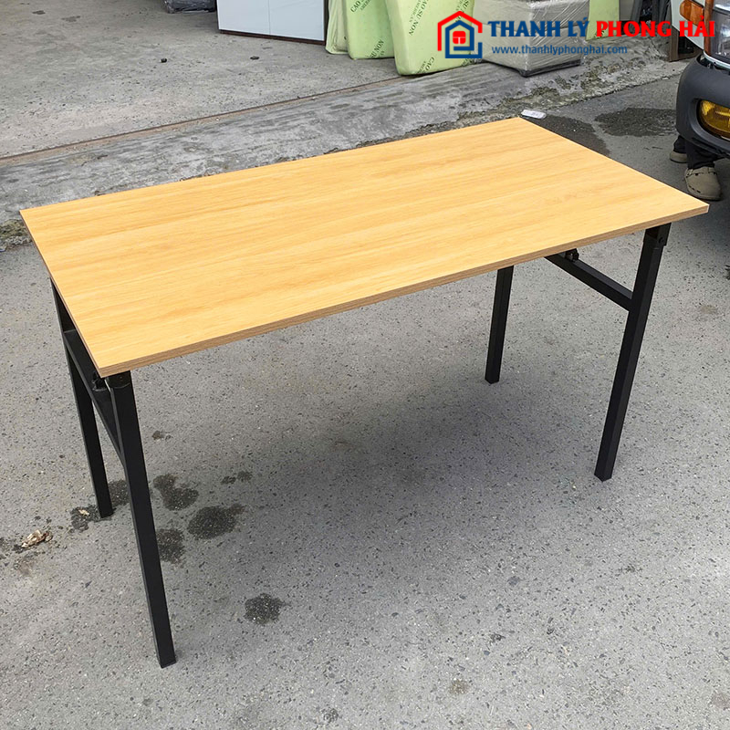Bàn Làm Việc Mặt Gỗ Chân Sắt 1m2 Cũ
