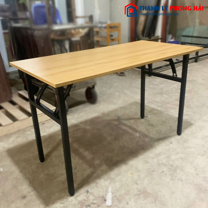 Bàn Làm Việc Mặt Gỗ Chân Sắt 1m2 Cũ