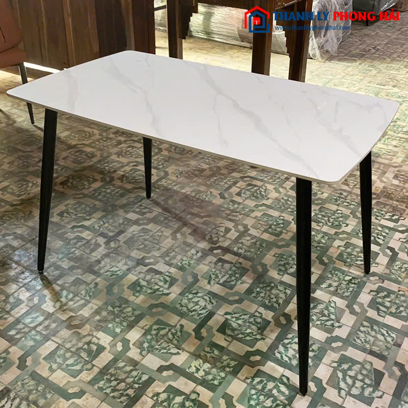 Bàn Mặt Đá Trắng Chân Côn Mới 99% (Nhiều Kích Thước)