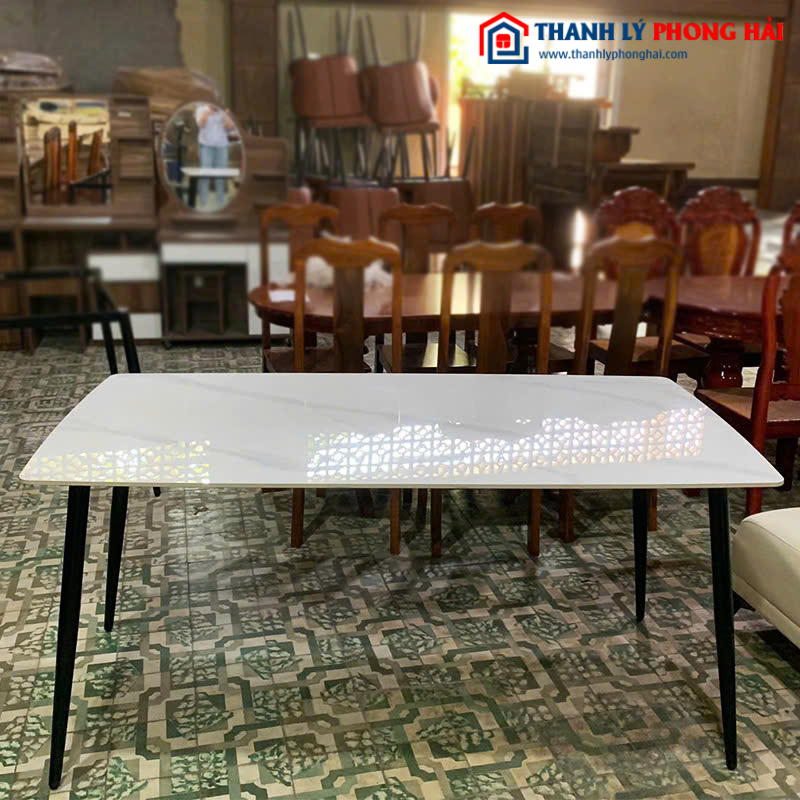 Bàn Mặt Đá Trắng Chân Côn Mới 99% (Nhiều Kích Thước)