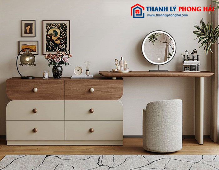 Bàn phấn kèm bàn làm việc bắt mắt