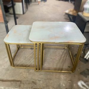 Bàn Sofa Đôi Mặt Kính Vân Mây Cũ