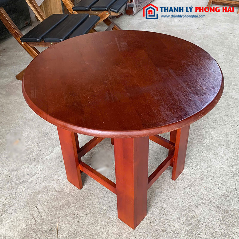 Bộ Bàn Ghế Cafe Gỗ Kèm 4 Ghế Mới 99%