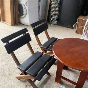 Bộ Bàn Ghế Cafe Gỗ Kèm 4 Ghế Mới 99%