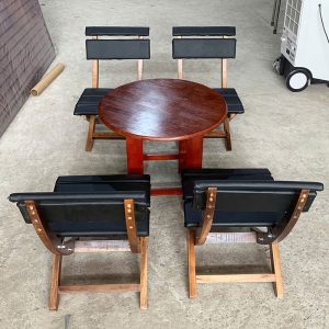 Bộ Bàn Ghế Cafe Gỗ Kèm 4 Ghế Mới 99%