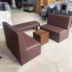 Bộ Bàn Ghế Sofa Bọc Simili Màu Nâu Cũ ( Nhiều Mẫu)