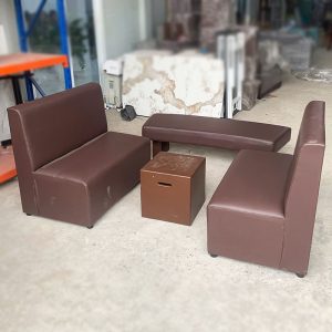 Bộ Bàn Ghế Sofa Bọc Simili Màu Nâu Cũ ( Nhiều Mẫu)