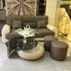 Bộ Sofa Bọc Da 3 Chỗ Kèm Đôn Mới 99%