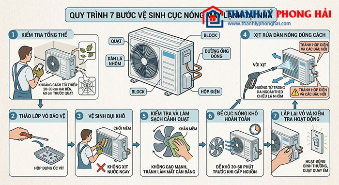 các bước vệ sinh máy lạnh tại nhà