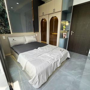 Combo Giường Tủ Cửa Lùa Gỗ Công Nghiệp Mới 99%