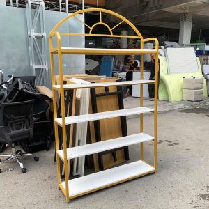 Kệ Trưng Bày Khung Sắt Mặt Gỗ 1m2 Cũ