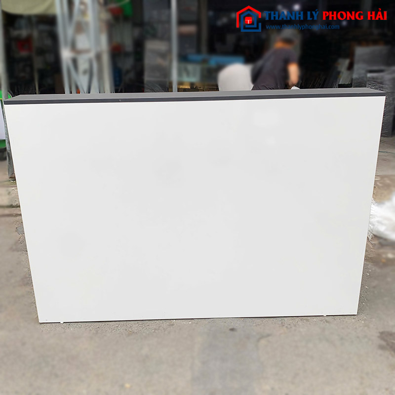 Quầy Lễ Tân Full Trắng Kèm Tủ 1m6 Cũ