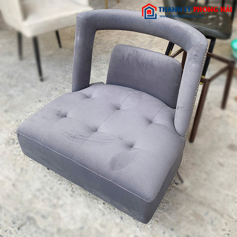 Sofa Đơn Bọc Vải Màu Tím Cũ