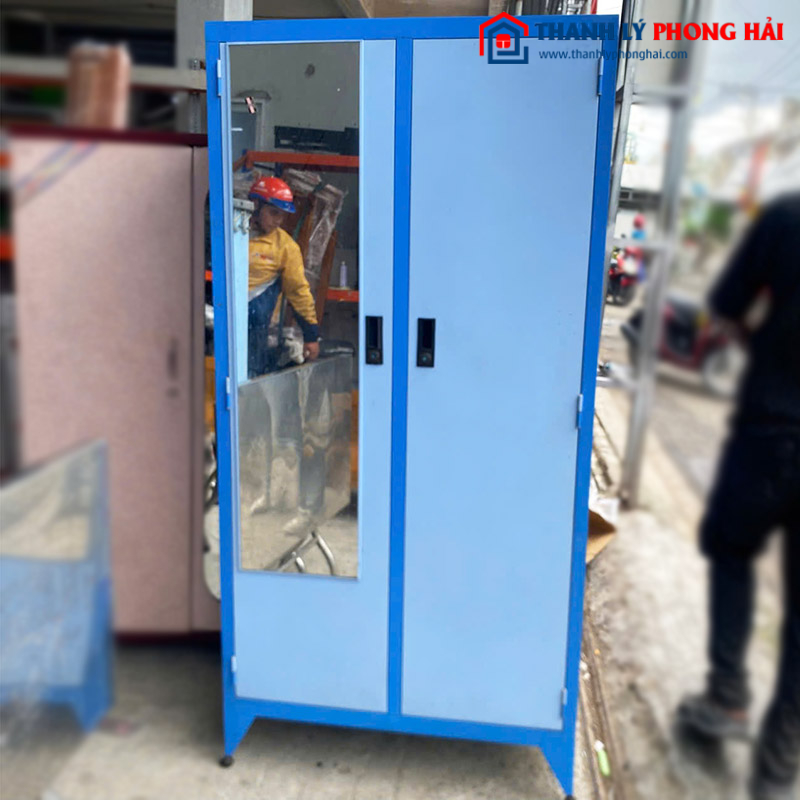 Tủ Áo Sắt 2 Cánh Có Gương Cũ