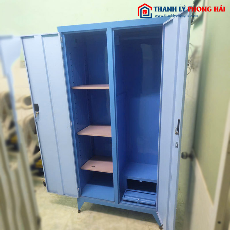 Tủ Áo Sắt 2 Cánh Có Gương Cũ