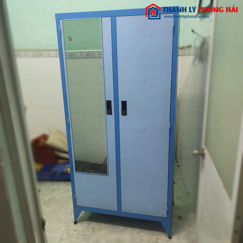 Tủ Áo Sắt 2 Cánh Có Gương Cũ