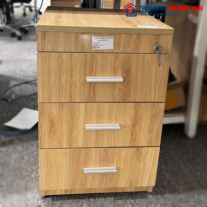 Tủ Cabin Gỗ Công Nghiệp 3 Ngăn Kéo Cũ