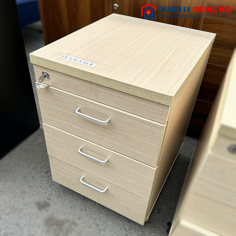 Tủ Cabin Gỗ Công Nghiệp 3 Ngăn Kéo Cũ