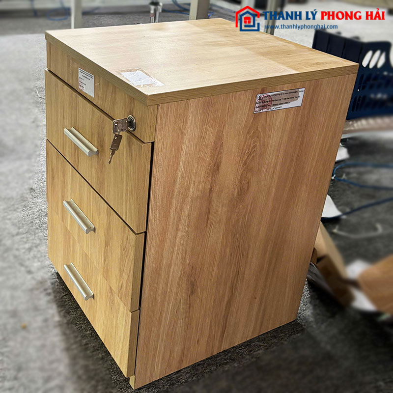 Tủ Cabin Gỗ Công Nghiệp 3 Ngăn Kéo Cũ