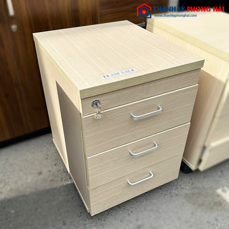 Tủ Cabin Gỗ Công Nghiệp 3 Ngăn Kéo Cũ